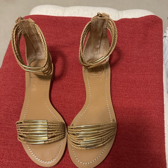 Tory Burch Migon Braided Flat Sandels - Picture 1 of 5